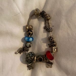 PANDORA BRACELET WITH CHARMS
